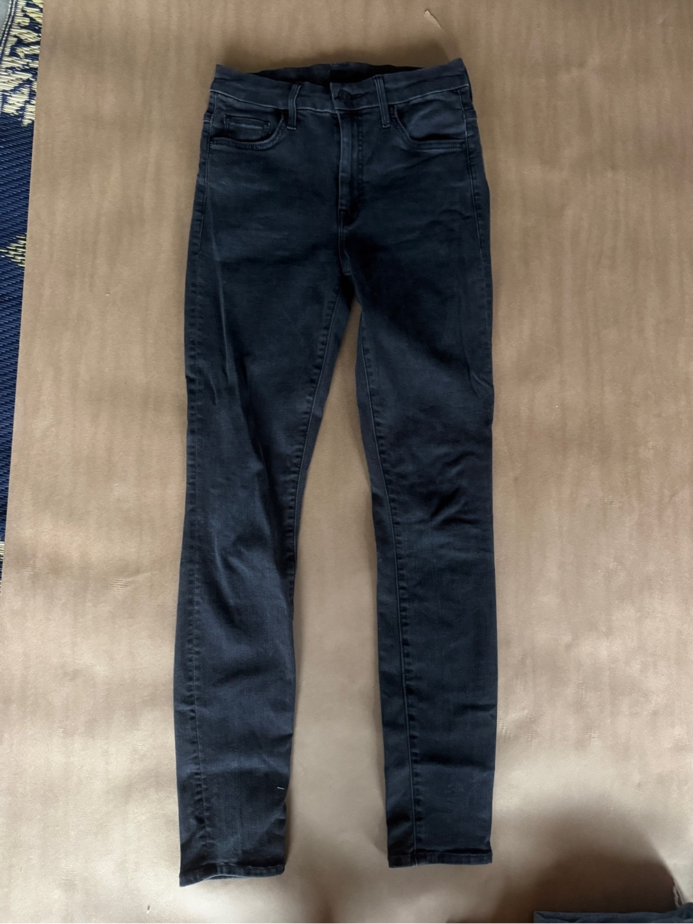 MOTHER Women's Straight Leg Jeans in Black